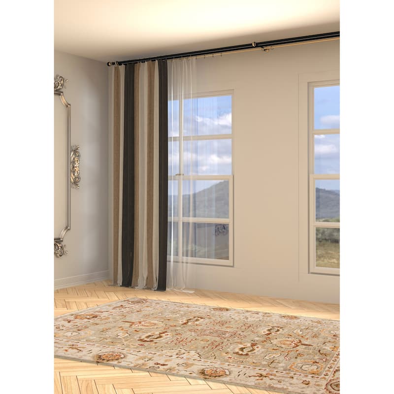 ECARPETGALLERY Hand-knotted Jules Serapi Khaki Wool Rug - 5'11 x 9'0