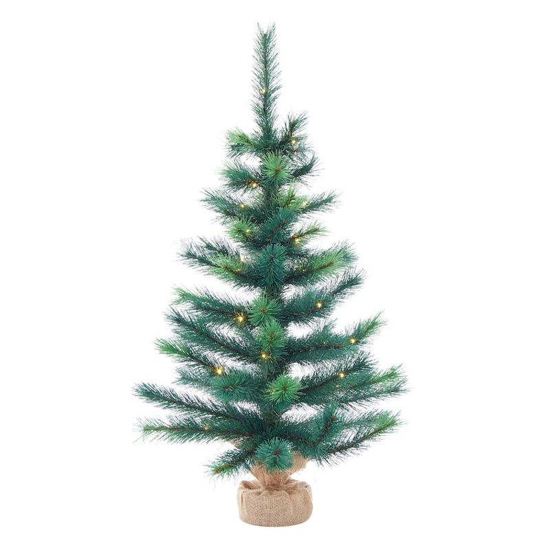 Kurt Adler 4-Foot Pine Tree With Pinecones and Berries - 4'