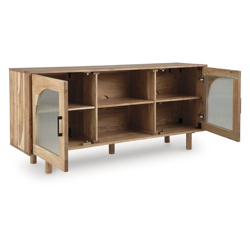 Signature Design by Ashley Adway Brown Accent Cabinet - 64.13" W x 16.13" D x 29.88" H