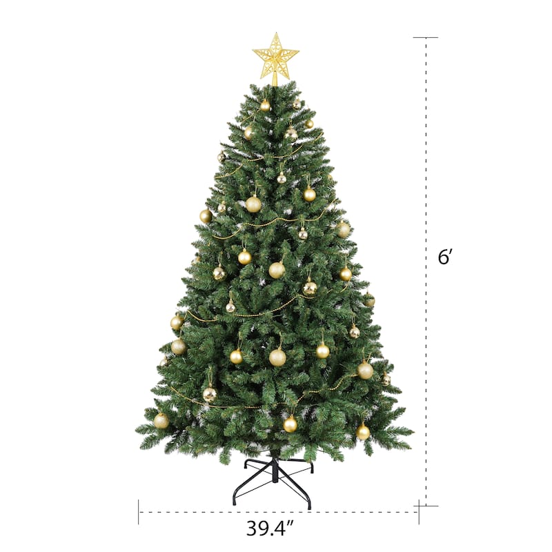 Christopher Knight Home - Evergreen Glow Modern Pre-Lit Artificial Christmas Tree with LED Lights and Hinged Branch Design