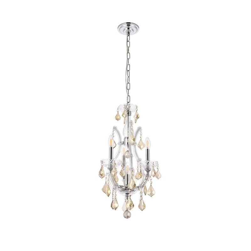 Fleur Illumination Collection Pendant D:12in H:22in Lt:4 Chrome Finish