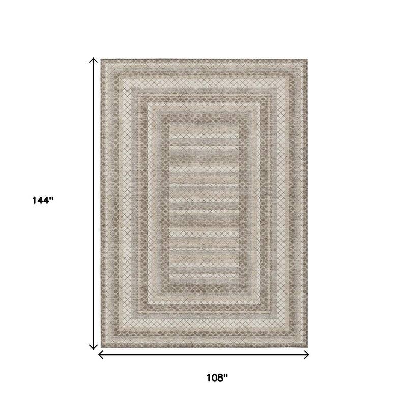 HomeRoots Geometric Transitional Rectangle Outdoor Rug
