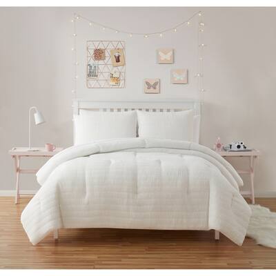 Tahari Home Kids Glitter Seersucker Solid Comforter Set