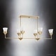 preview thumbnail 5 of 3, Luxury Posh Chandelier, 11H x 15.5W, with English Country Style, Soft Gold, UHP5045 by Urban Ambiance - 11''H x 15-1/2"W x 50''D