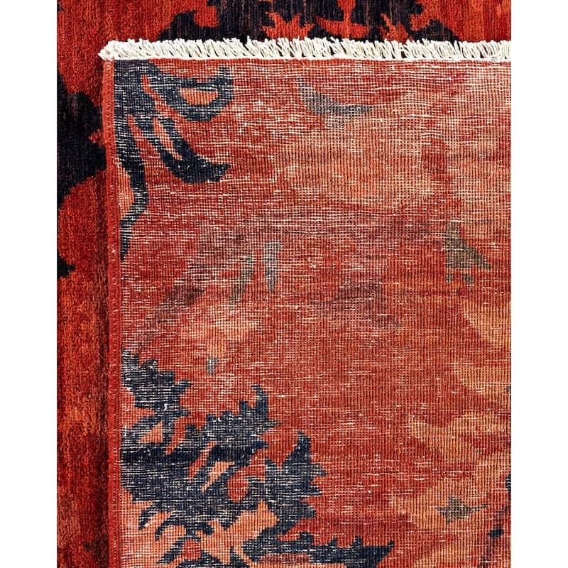 Vibrance, One-of-a-Kind Hand-Knotted Area Rug - Rust, 8' 4" x 10' 1" - 8' 4" x 10' 1"