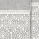 Authentic Hotel and Spa 100% Turkish Cotton Arian 2PC Cream Lace Embellished Hand Towel Set