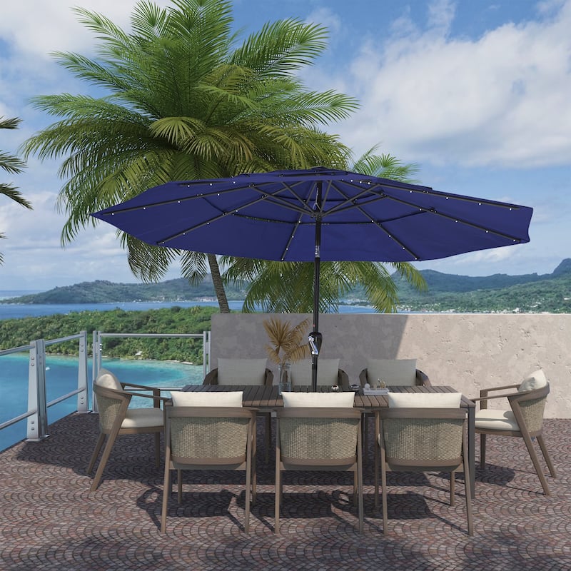 Clihome 11-Ft Outdoor Umbrella Patio UV Protection Umbrella Without Base