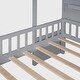 preview thumbnail 17 of 28, Twin Size House Bed with Upholstered Sofa