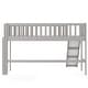 preview thumbnail 9 of 11, Gray Twin Size Wood Low Loft Bed with Slide
