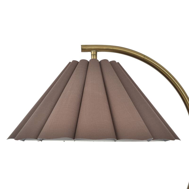 Tamara Day for Stylecraft Vivienne Floor Lamp - White Marble & Polished Brass