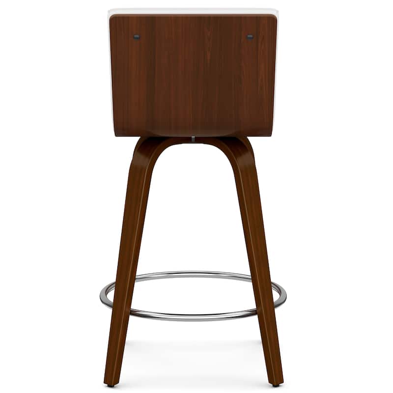 WYNDENHALL Madigan Mid Century Modern Counter Height Stool - 18.9" D x 16.9" W x 34.7" H