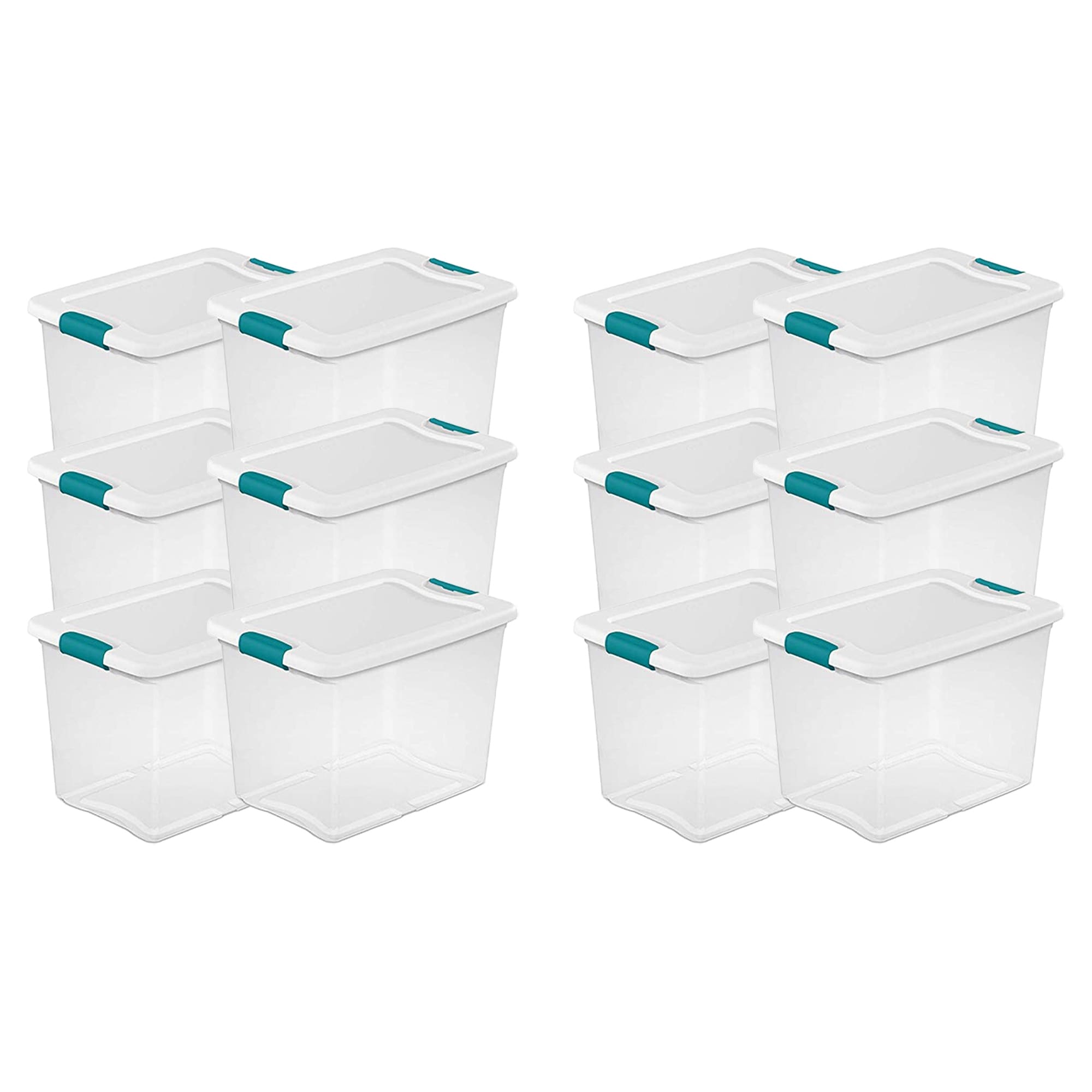 Sterilite 25 Quart Capacity Clear Plastic Storage Tote Bins with