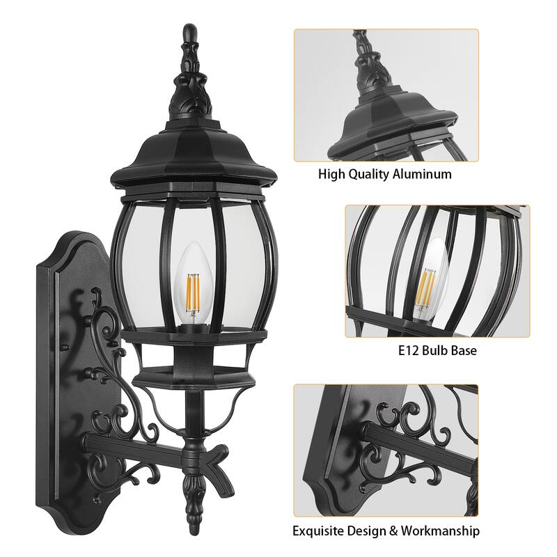 Outdoor 1/3 Light Waterproof Aluminum Wall Light