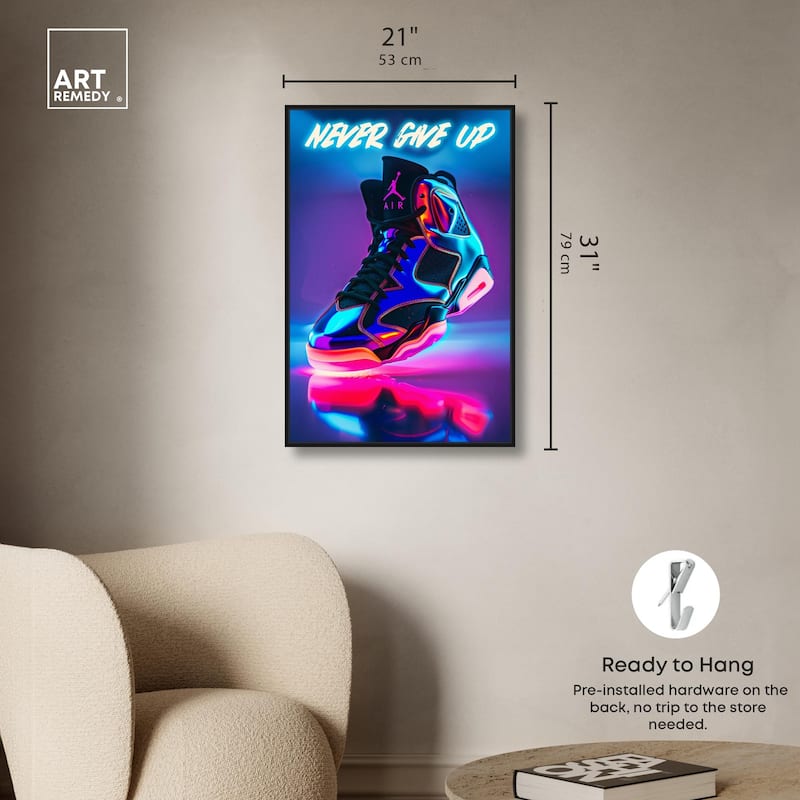 Cool Glow Sneaker Hype Canvas by Art Remedy