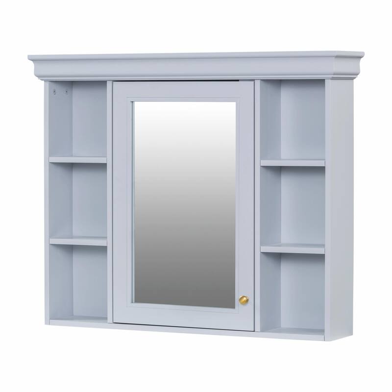 Modern Medicine Cabinet with 6 Open Shelves