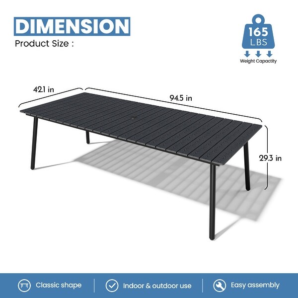 VredHom Outdoor Patio Aluminum Dining Table - On Sale - Bed Bath
