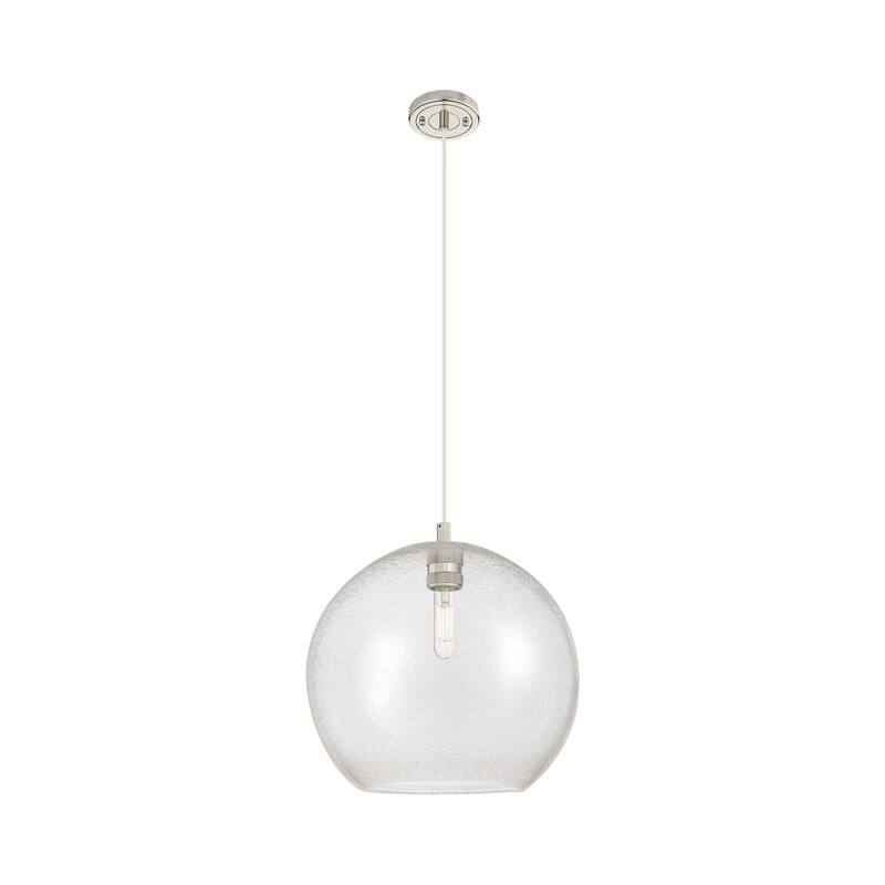 Innovations Lighting Downtown Urban - Crown Point - 1 Light 12" Athens Cord Hung Pendant - Polished Nickel/Seedy