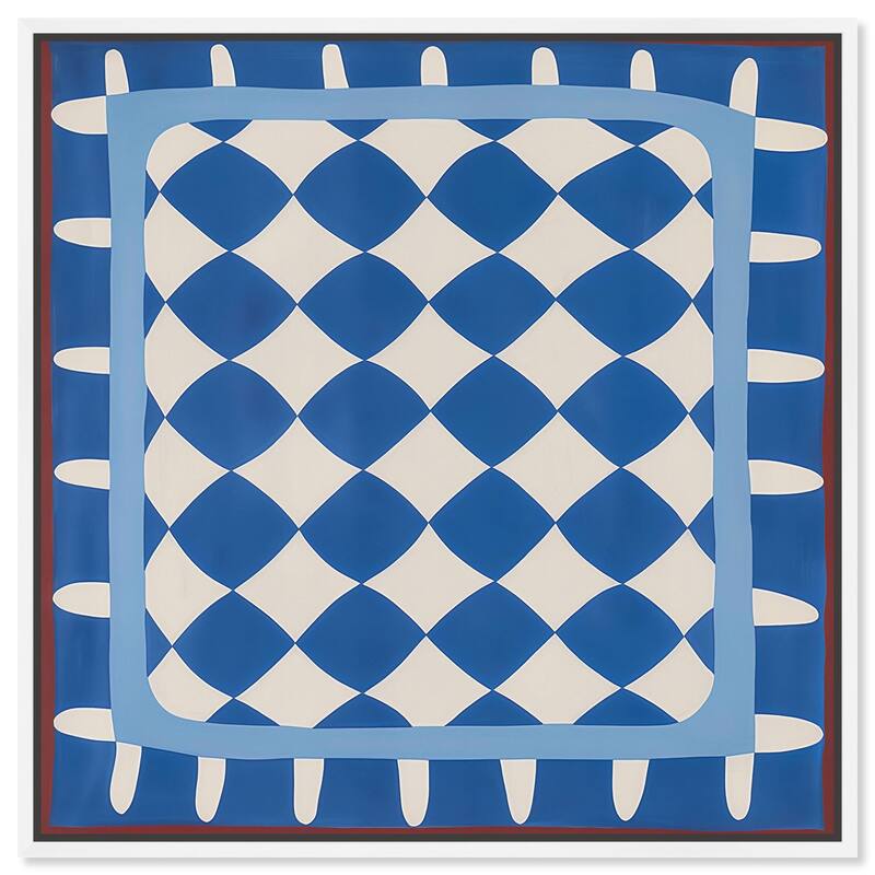 Framed in Color Canvas by Art Remedy - White - 40" x 40"