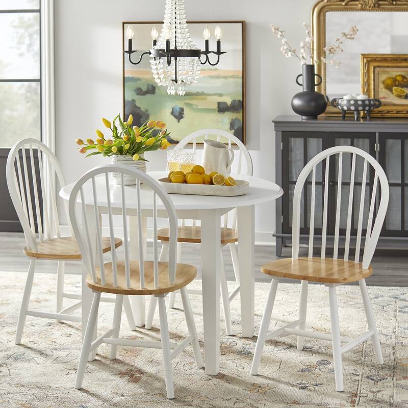 Simple Living Rollo Solid Wood Drop Leaf Dining Table