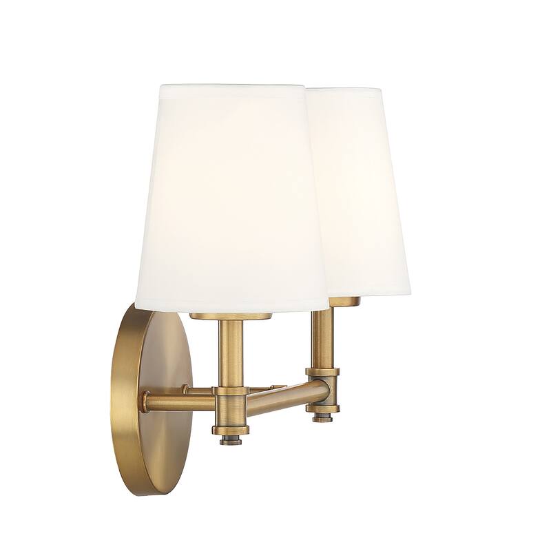 Trade Winds Coyle 2-Light Bathroom Vanity Light in Natural Brass