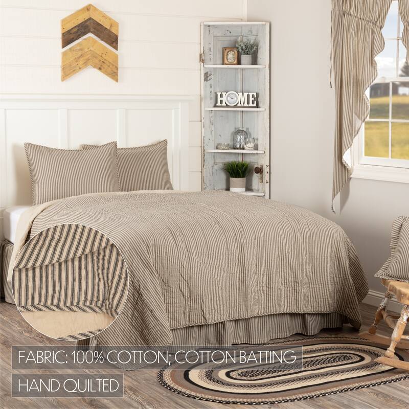 Sawyer Mill Cotton Stripe Quilt Set