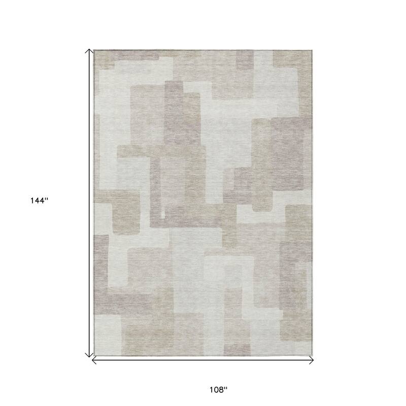 HomeRoots Abstract Transitional Rectangle Outdoor Rug