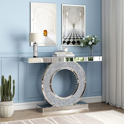 Glam Entry Console Table Mirror Accent Table