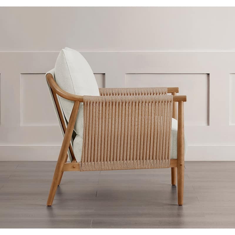 Lynn Accent Chair with Braid Wood Arm
