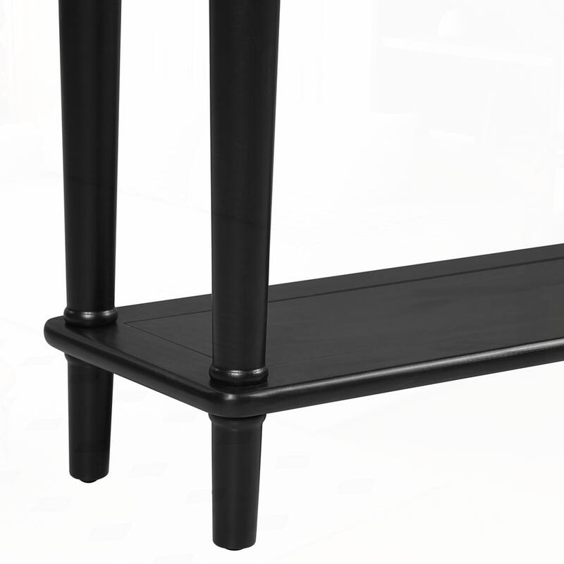 Retro Console Table with Open Shelf and 4 Drawers for Entryways