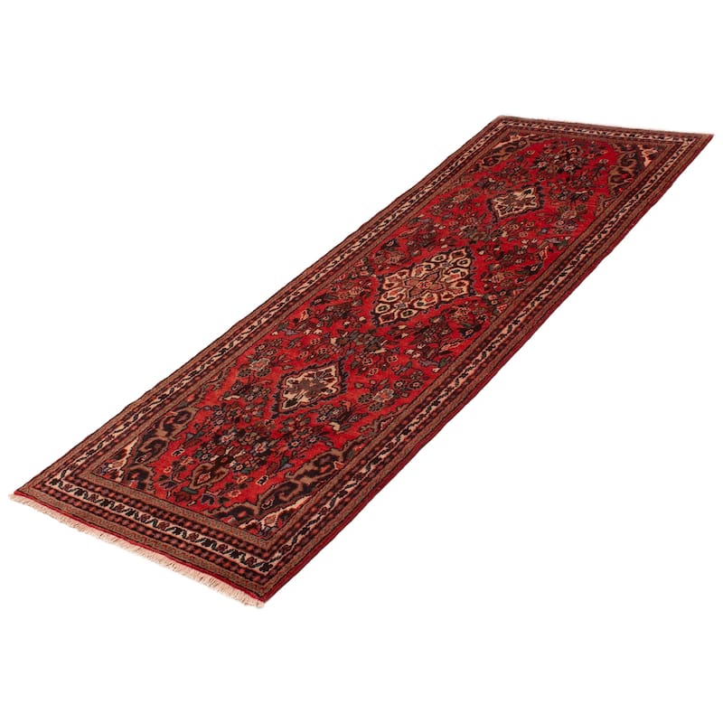 ECARPETGALLERY Hand-knotted Andelz Red Wool Rug - 3'9 x 11'0
