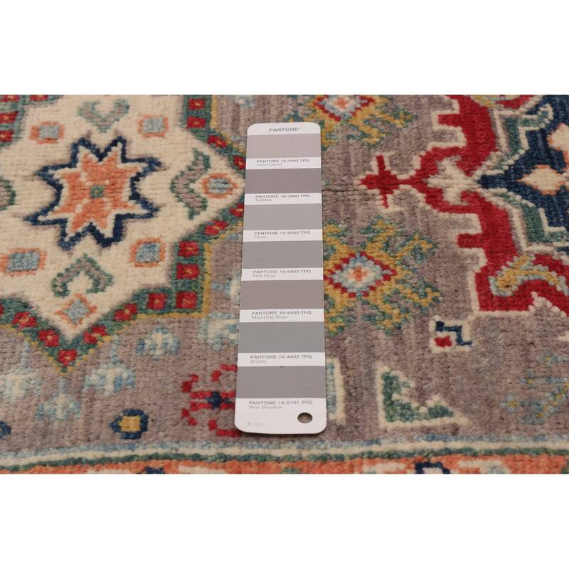 ECARPETGALLERY Hand-knotted Uzbek Ghazni Grey Wool Rug - 2'9 x 9'8