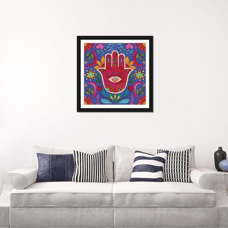 iCanvas "Colorful Hamsa Hand" by Olivia B√ºrki