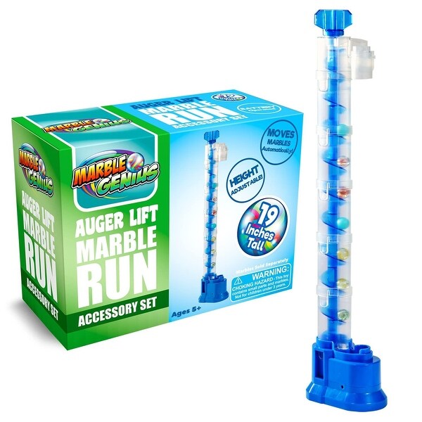 Marble Genius Auger Lift: Expandable Marble Run Accessory Set