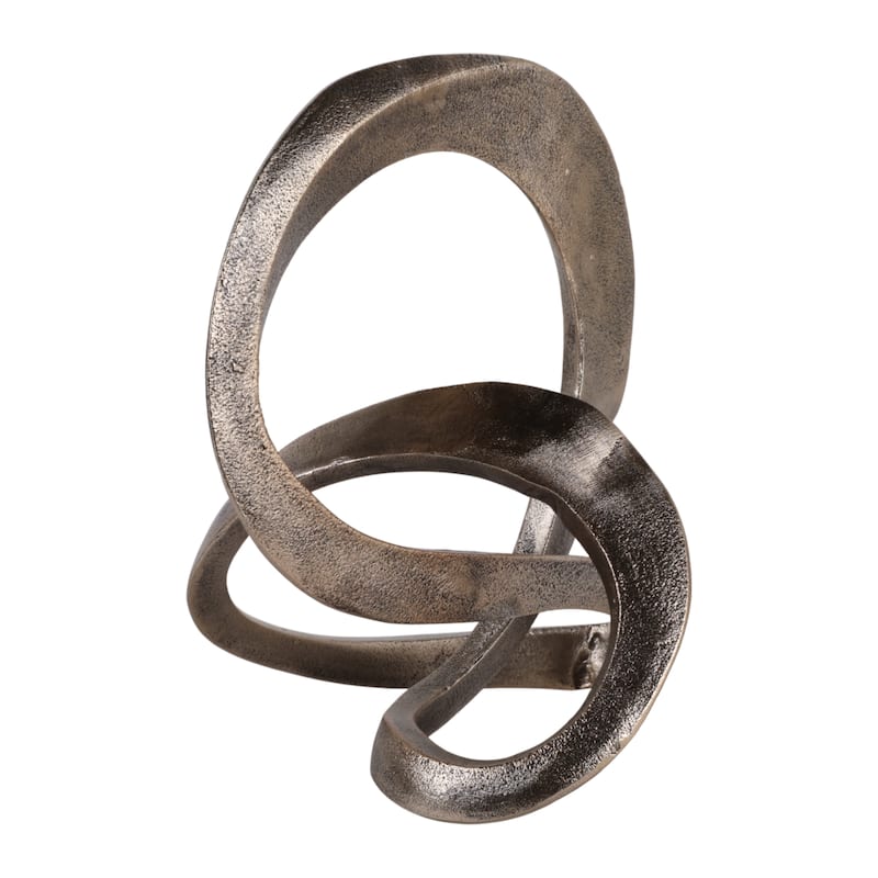 Twisted Knot Decorative Object Sculpture - Abstract Figurine Statue - 10.5"