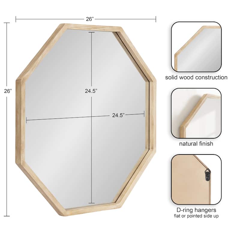 Kate and Laurel Occonor Wall Mirror Wood - 28x28