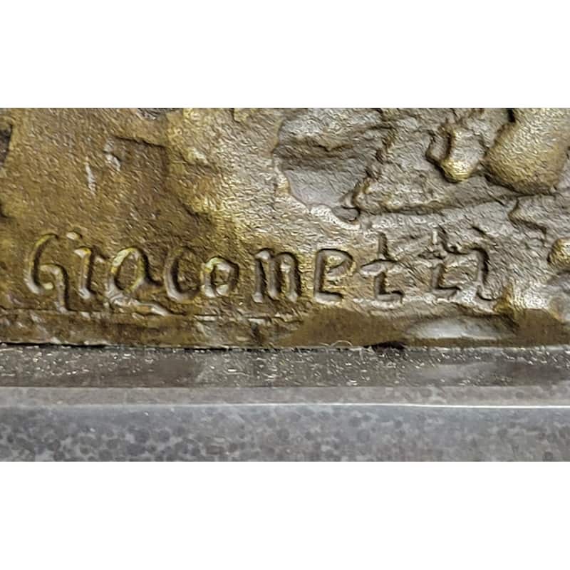 Alberto Giacometti Tall Thin Head Bronze Statue Sculpture Figure 14 Inches X 9 Inches