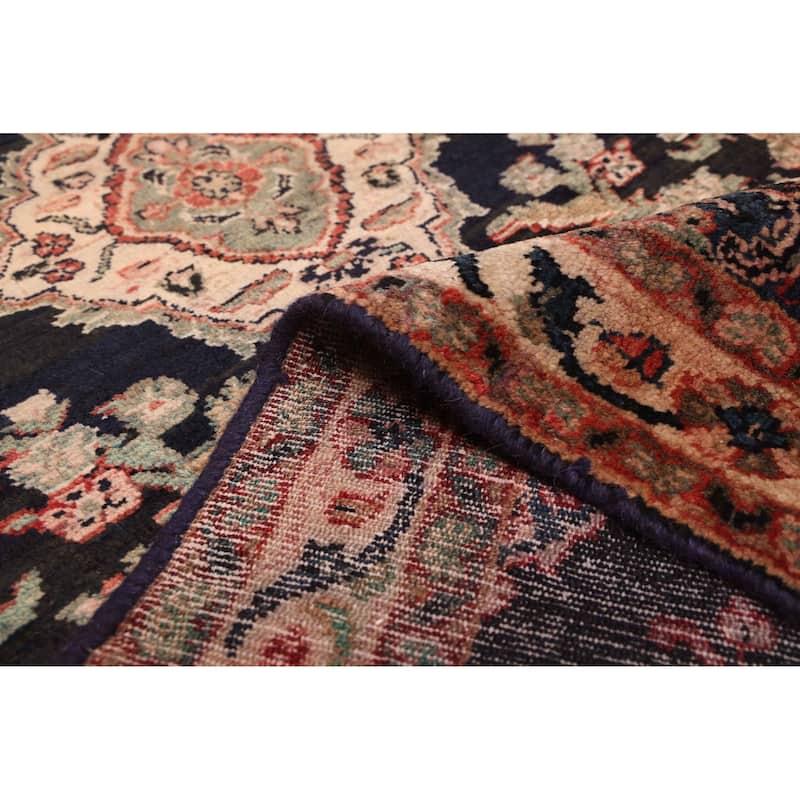 ECARPETGALLERY Hand-knotted Andelz Navy Wool Rug - 2'8 x 8'1