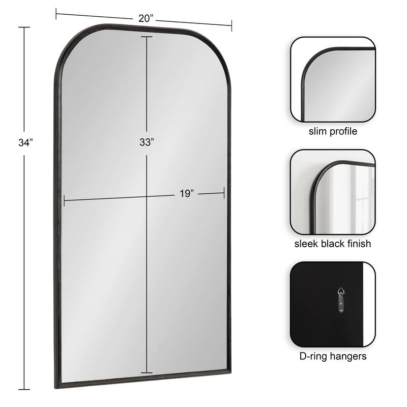Kate and Laurel Caskill Framed Arch Wall Mirror