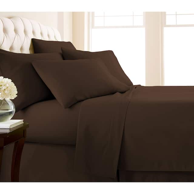 Vilano Series Extra Deep Pocket 6-piece Bed Sheet Set - California King - Brown