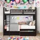 preview thumbnail 41 of 57, Twin over Twin Classic Wooden Bunk Bed with Two Drawers,Space-Efficient Multifunctional Bunk Bed With Storage