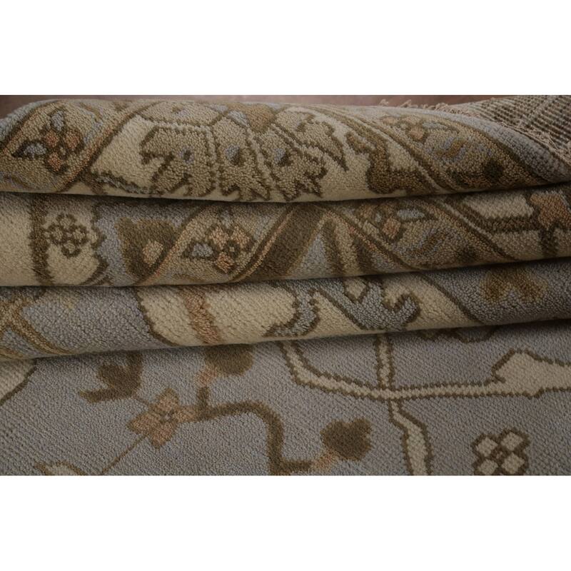 Oushak Oriental Area Rug Hand-Knotted Wool Carpet - 9'0"x 11'10"