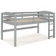 preview thumbnail 10 of 27, Walker Edison Solid Wood Twin Size Low Loft Bed with Ladder
