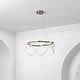 preview thumbnail 6 of 24, Nuvola 25" Contemporary Minimalist 360 Adjustable Silicone Neon Rope Dimmable Integrated LED Chandelier, by JONATHAN Y