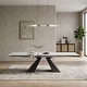 preview thumbnail 5 of 56, 110.24" Extendable Rectangular Sintered Stone Double Pedestal Dining Table Seat 8-12