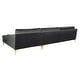 preview thumbnail 3 of 7, SAFAVIEH Couture Brayson Chaise Sectional Sofa - Dark Grey