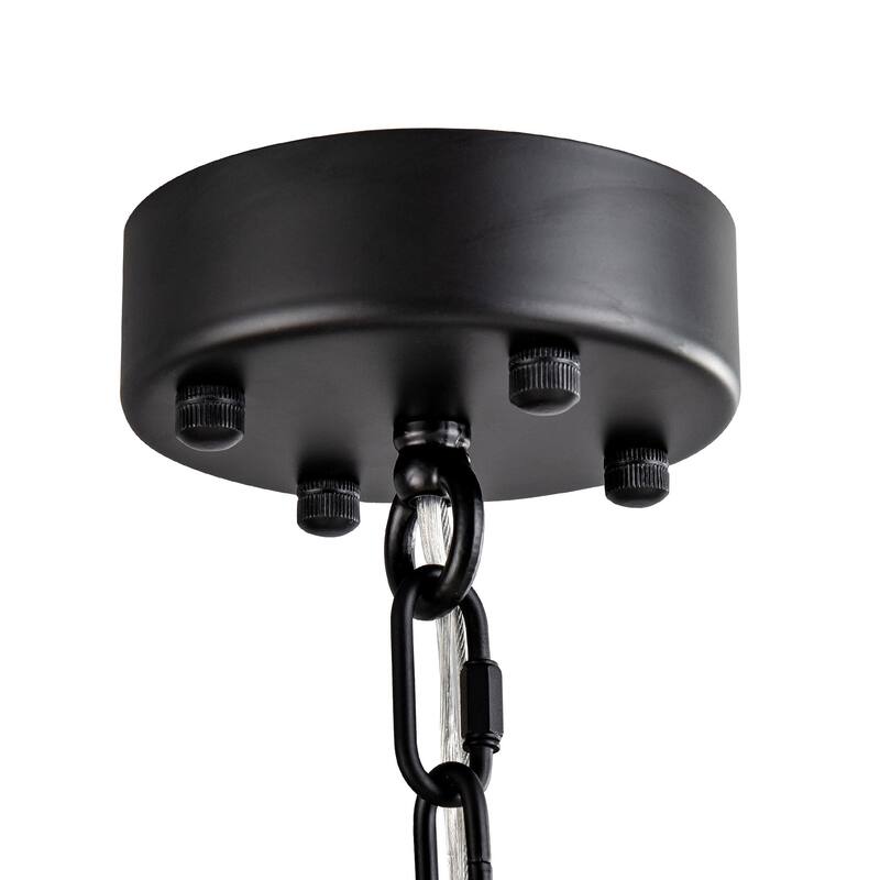 Modern Alabaster Glass Chandelier, Round or Linear Pendant Light with Up & Down Shades, D600-L1370, Copper or Black Finish