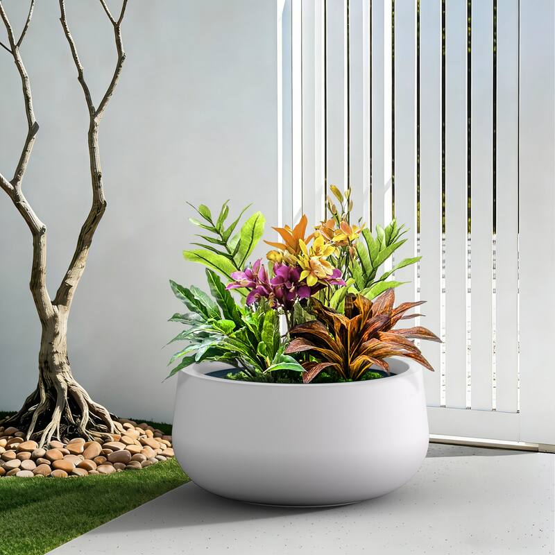 Concrete Round Planter / Pot Indoor & Outdoro Planter Bowl