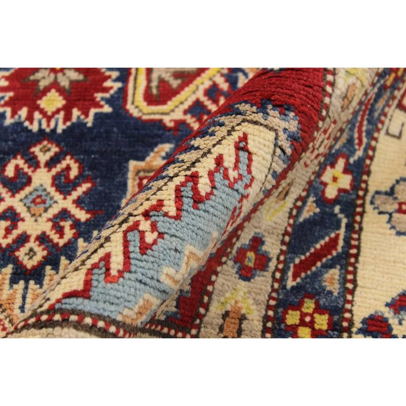 Bohemian Kazak Roselyn Red/Beige Wool Rug - 9'0'' x 12'1''