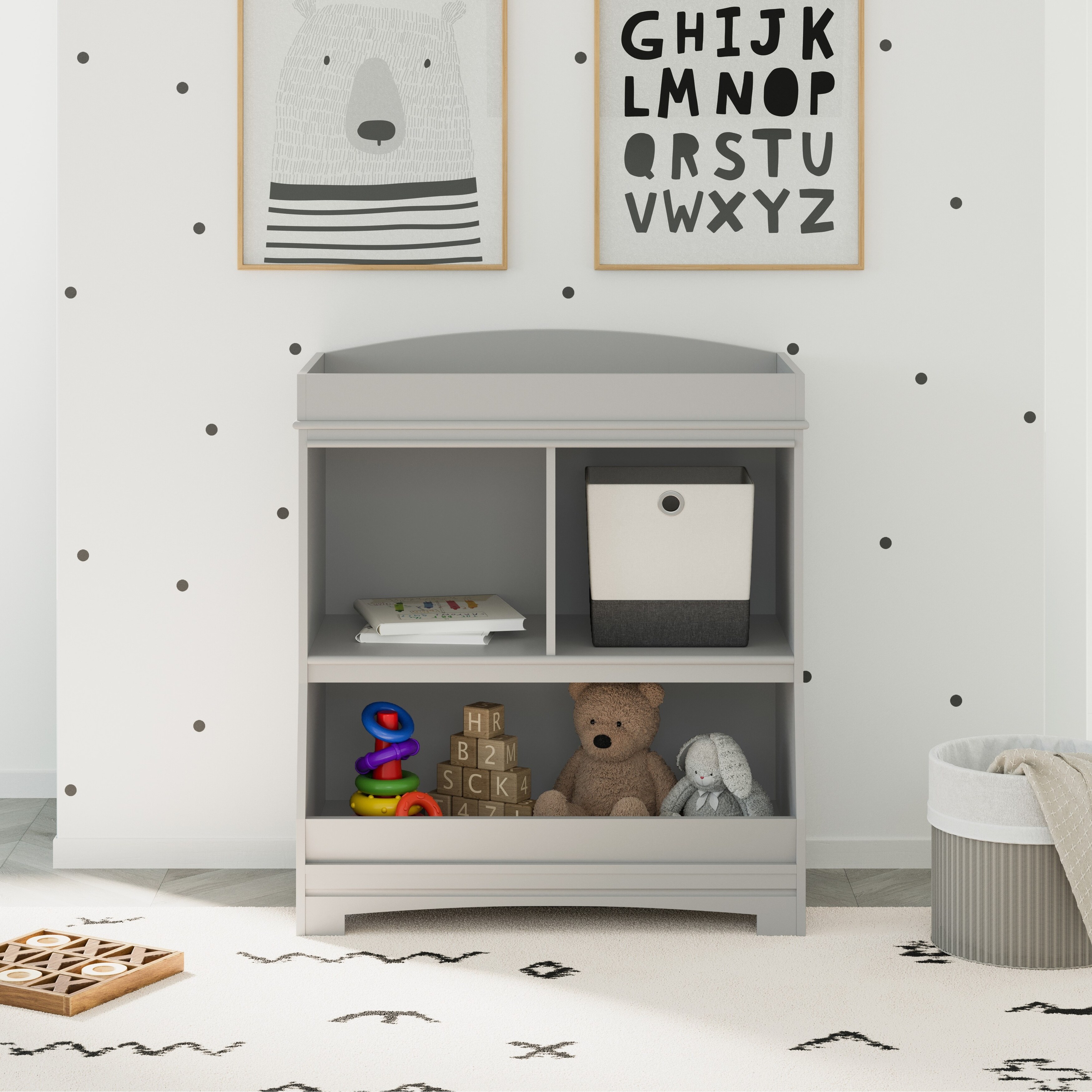 Pebble gray changing table shop