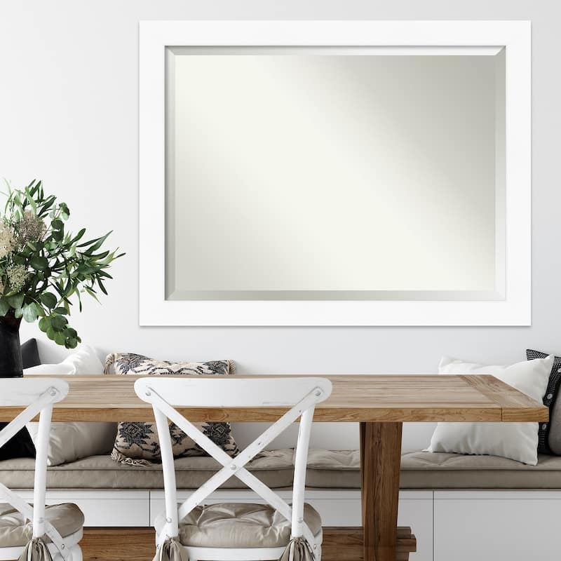 Beveled Wall Mirror - Cabinet White Frame - Cabinet White